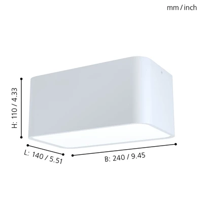 GRIMASOLA Mennyezeti E27 2X25W feh@