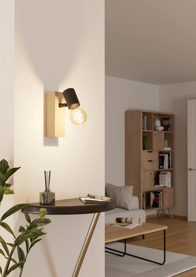TOWNSHEND 3 Fali E27 10W tölgy/fek@