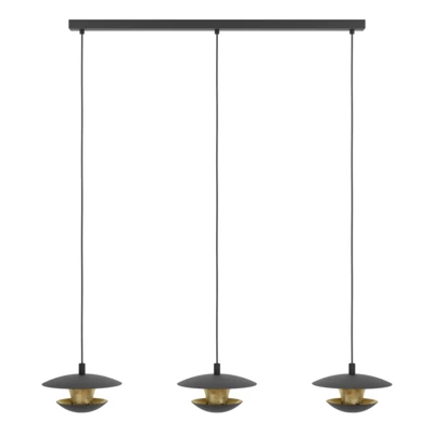 NUVANO LED függ GU10 3x4,5W fek/ar