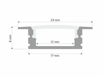 Profilsín fekete süllyeszthető 2m+fekete fedél alp-001