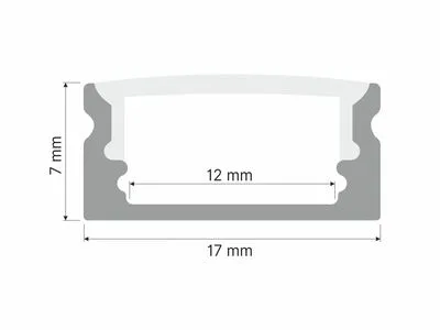 LED profilsín fekete 2m alp-002